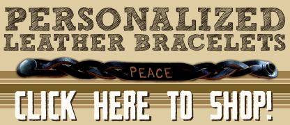 Shop Personalized Leather Bracelets!
