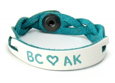 Initials & Heart Symbol on a White ID